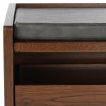 Walnut Wood Irma Open Shelf Bench