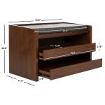 Walnut Wood Irma Open Shelf Bench