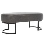 Cognac Faux Leather Leota Bench