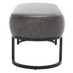 Cognac Faux Leather Leota Bench