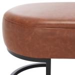 Gray Faux Leather Leota Bench