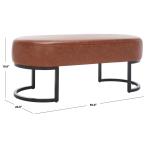 Gray Faux Leather Leota Bench