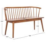 Honey Brown Wood Spindle Blanchard Bench