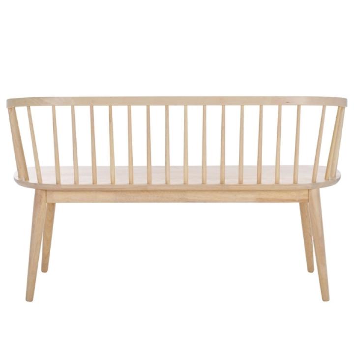 Whitewash Wood Spindle Blanchard Bench