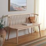 Whitewash Wood Spindle Blanchard Bench