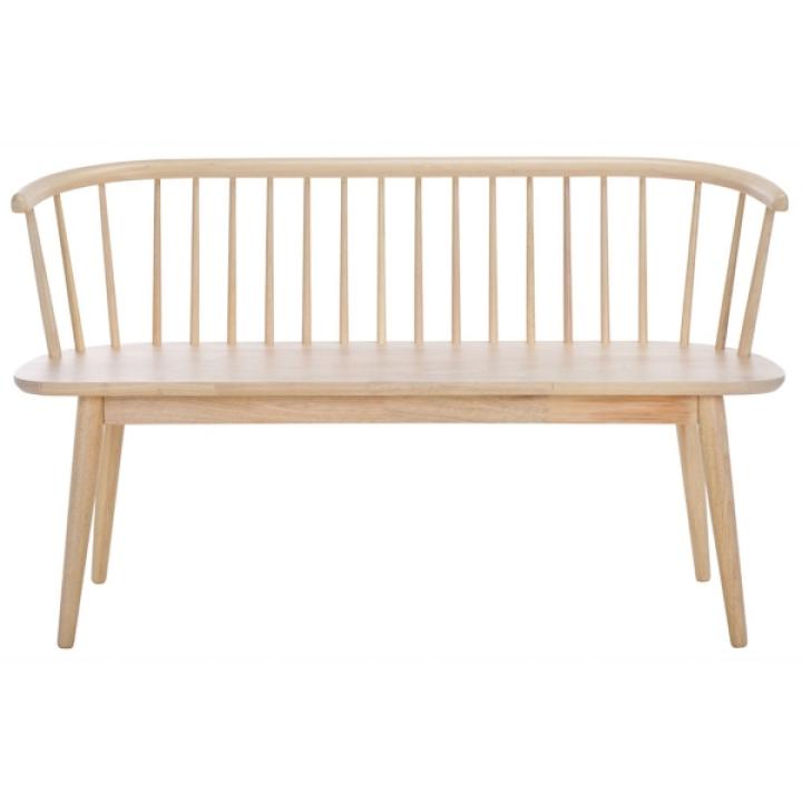 Whitewash Wood Spindle Blanchard Bench
