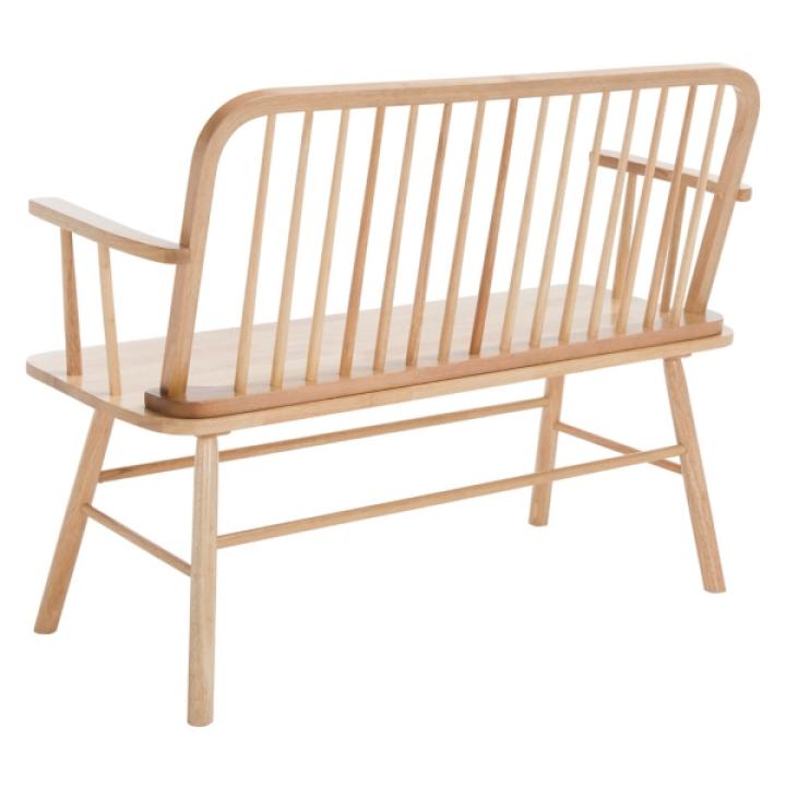 Natural Wood Spindle Chelsea Bench