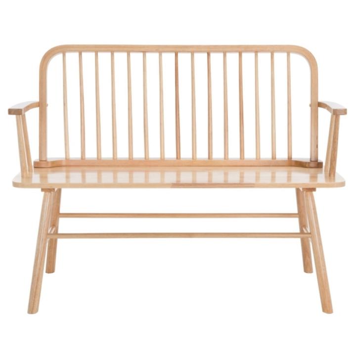 Natural Wood Spindle Chelsea Bench
