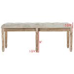 Gray Tufted Velvet Lucita Bench