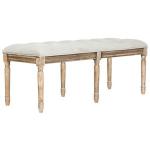 Gray Tufted Velvet Lucita Bench