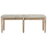 Gray Tufted Velvet Lucita Bench