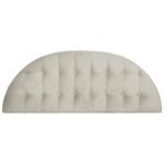 Gray Tufted Velvet Abi Semicircle Bench