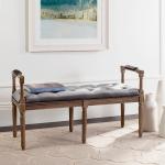 Gray Tufted Velvet Annette Bench