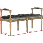 Gray Tufted Velvet Annette Bench