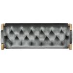 Gray Tufted Velvet Annette Bench