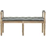 Gray Tufted Velvet Annette Bench
