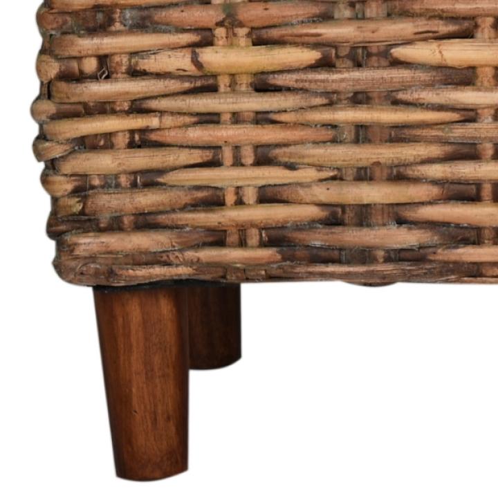 Brown Woven Wood Catharine Bench