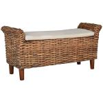 Brown Woven Wood Catharine Bench