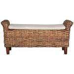 Brown Woven Wood Catharine Bench