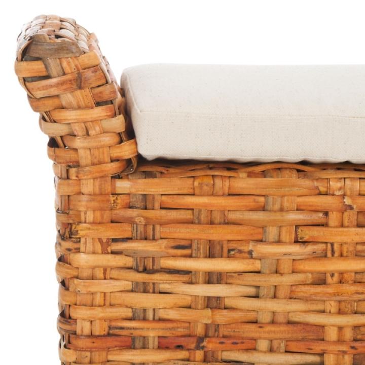 Natural Woven Wood Catharine Bench