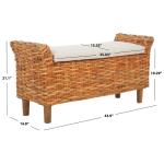 Natural Woven Wood Catharine Bench