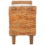 Natural Woven Wood Catharine Bench