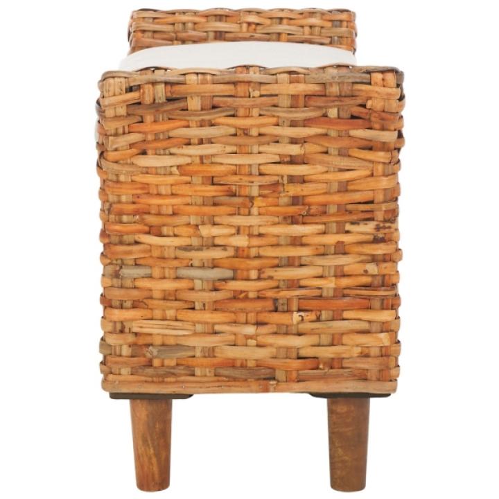 Natural Woven Wood Catharine Bench