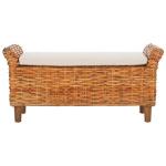 Natural Woven Wood Catharine Bench