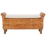 Natural Woven Wood Catharine Bench