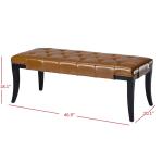 Saddle Brown Faux Leather Lenora Bench