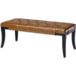 Saddle Brown Faux Leather Lenora Bench
