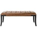 Saddle Brown Faux Leather Lenora Bench