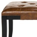 Saddle Brown Faux Leather Lenora Bench