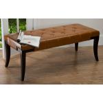 Saddle Brown Faux Leather Lenora Bench