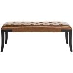 Saddle Brown Faux Leather Lenora Bench