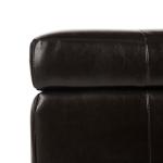 Brown Faux Leather Tina Upholstered Storage Bench