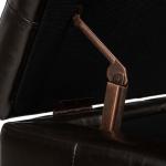 Brown Faux Leather Tina Upholstered Storage Bench