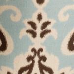 Light Blue Paisley Tufted Shoe Storage Ottoman