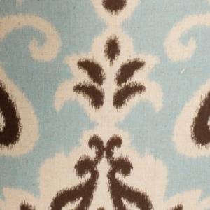 Light Blue Paisley Tufted Shoe Storage Ottoman