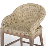 Whitewash Woven Rattan Counter Stool