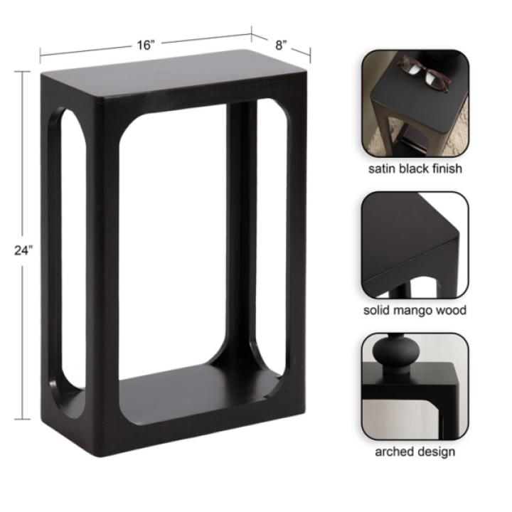 Black Wood Dahl Accent Table