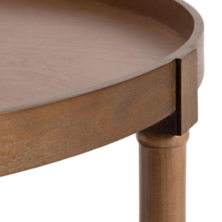 Natural Rustic Bellport Round Coffee Table