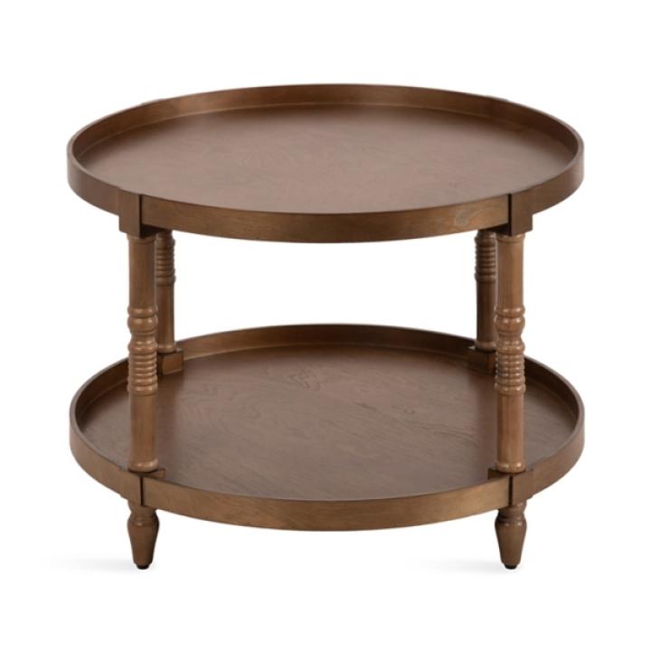 Natural Rustic Bellport Round Coffee Table