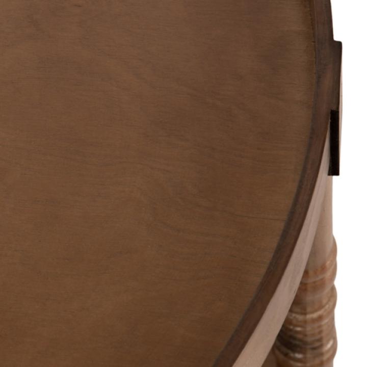 Natural Rustic Bellport Round Coffee Table