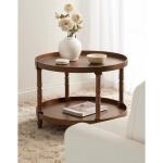 Natural Rustic Bellport Round Coffee Table