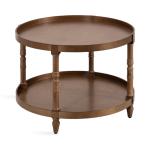 Natural Rustic Bellport Round Coffee Table