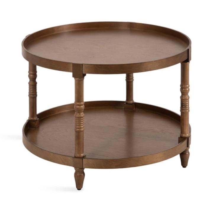 Natural Rustic Bellport Round Coffee Table