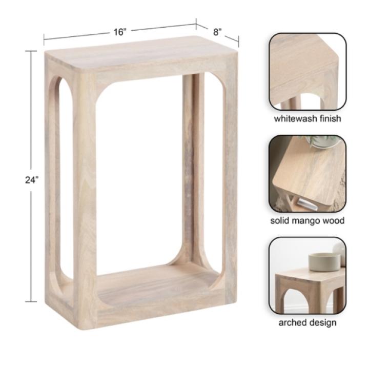 White Wood Dahl Accent Table