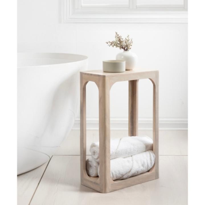 White Wood Dahl Accent Table