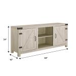 Cream Barn Door Modern Farmhouse TV Stand